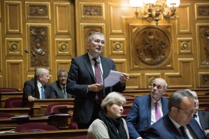 Le sénateur Franck Montaugé lors de son intervention, mercredi 19 novembre 2014